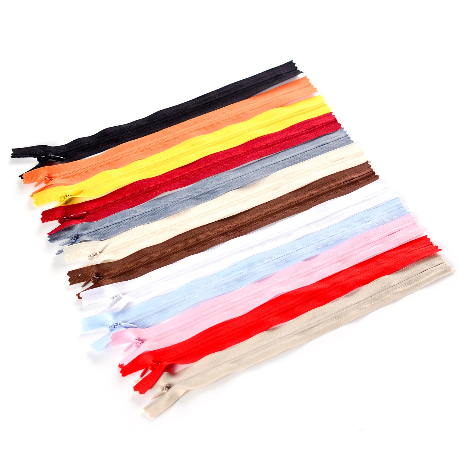 Wholesale 34Pcs 3# 22inch (55cm) Nylon Chiffon Invisible Zippers