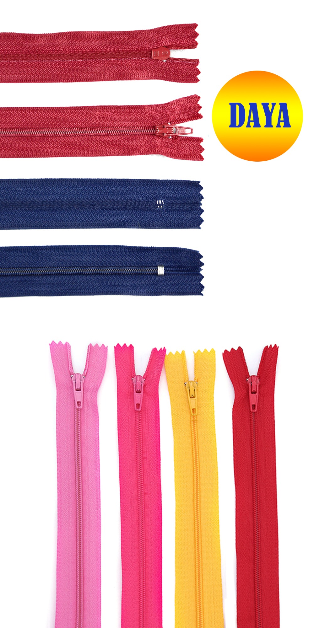 Auto lock nylon zipper