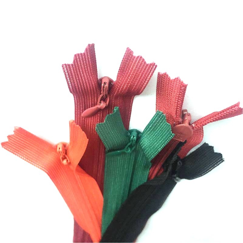 10Pcs Invisible Zippers 18-60cm 3# Nylon Zippers for Tailor Sewing