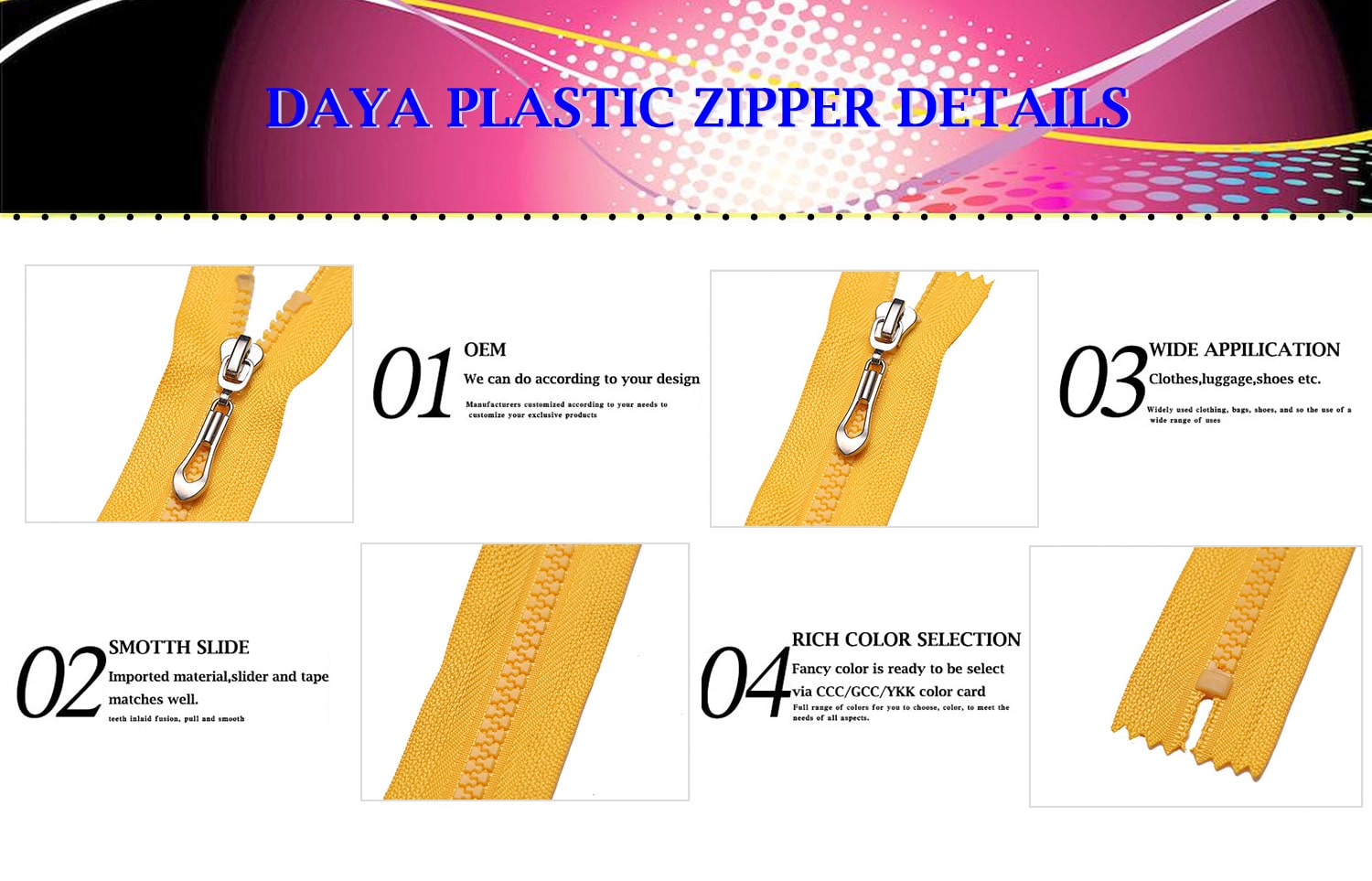 Plastic zipper close end